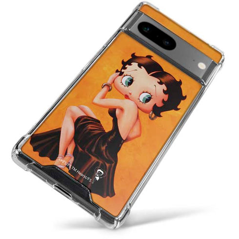 Betty Boop Little Black Dress Google Pixel 7a Clear Case